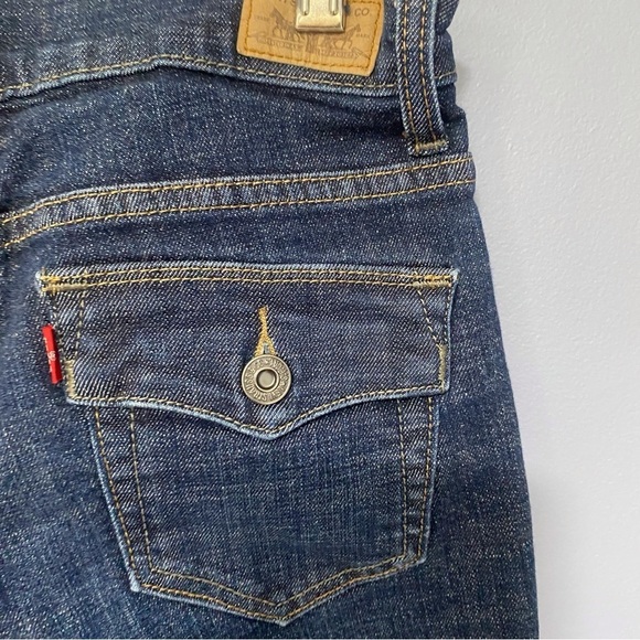 Women Levi perfectly slimming boot cut jeans dark rinse 4S - Picture 8 of 9